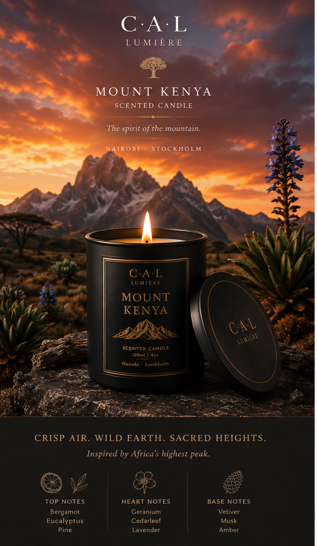 Mount Kenya C.A.L. Lumière Scented Candle.