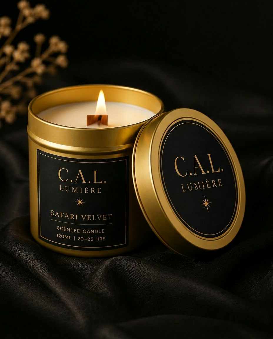 Safari Velvet C.A.L. Lumière Scented Candle.