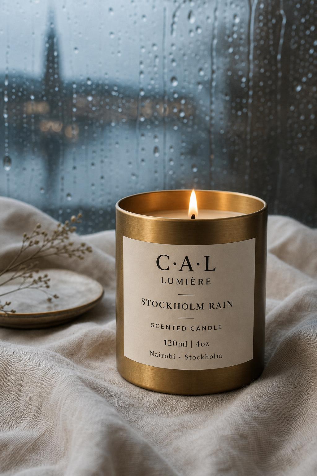 Stockholm Rain C.A.L. Lumière Scented Candle.